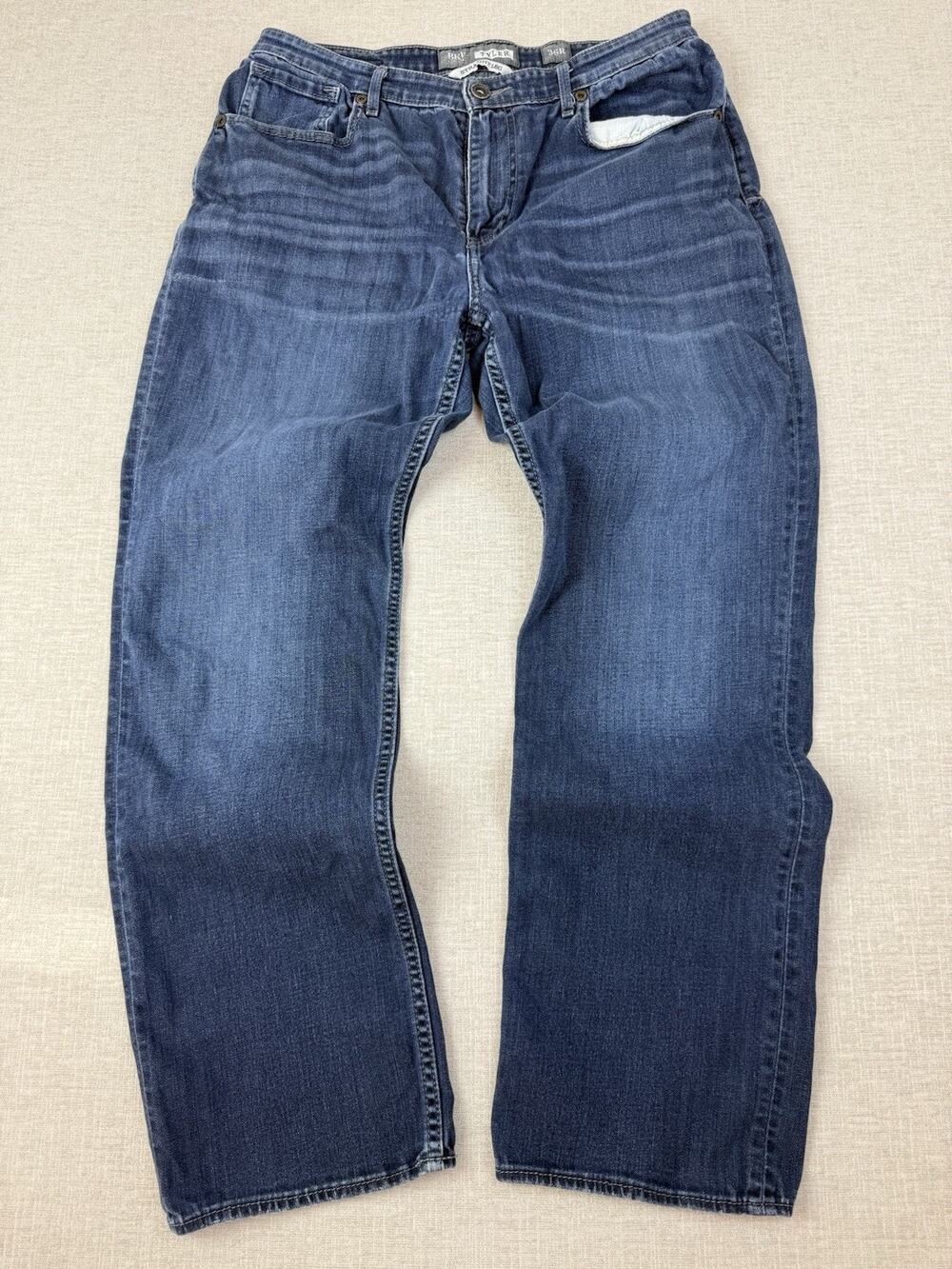 BKE Tyler Straight Leg Jeans Mens 36R 36x31 Medium Wash Stretch Denim